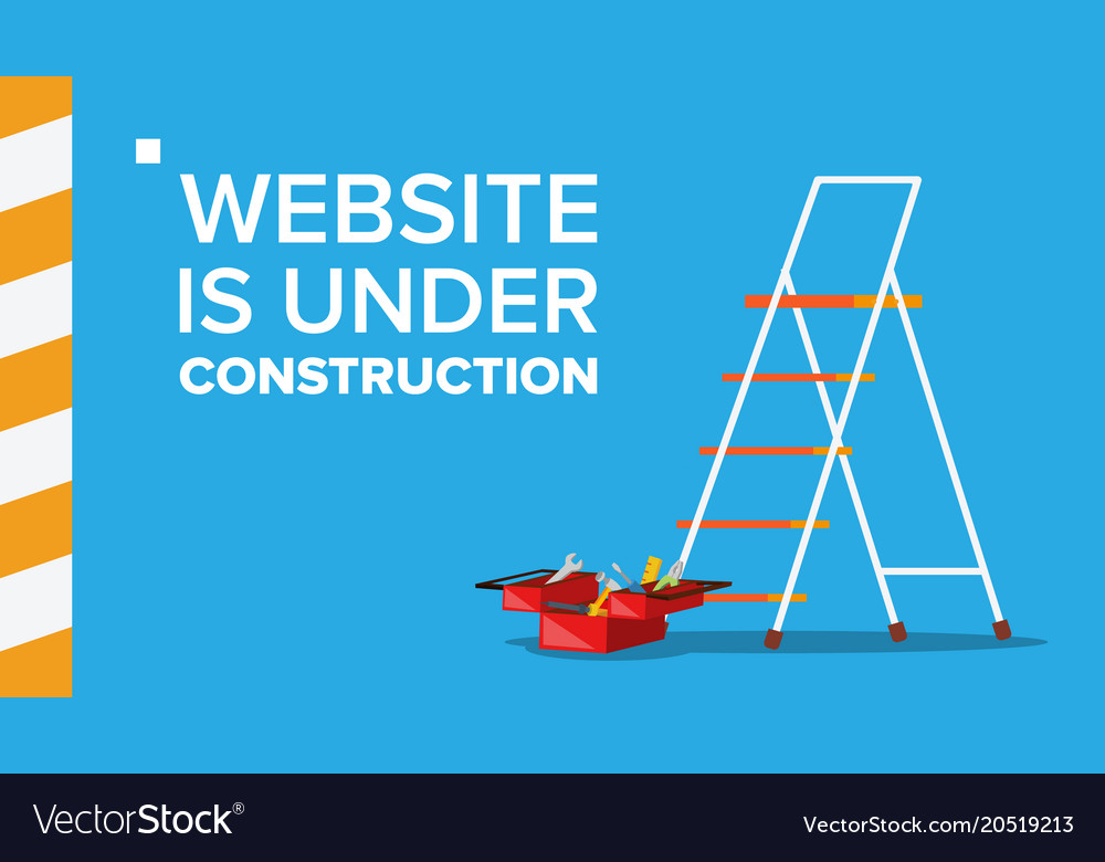 Website Under Construction Vector. Landing Page. Error Website Page. Coming Soon. Design, Development. Flat Illustration